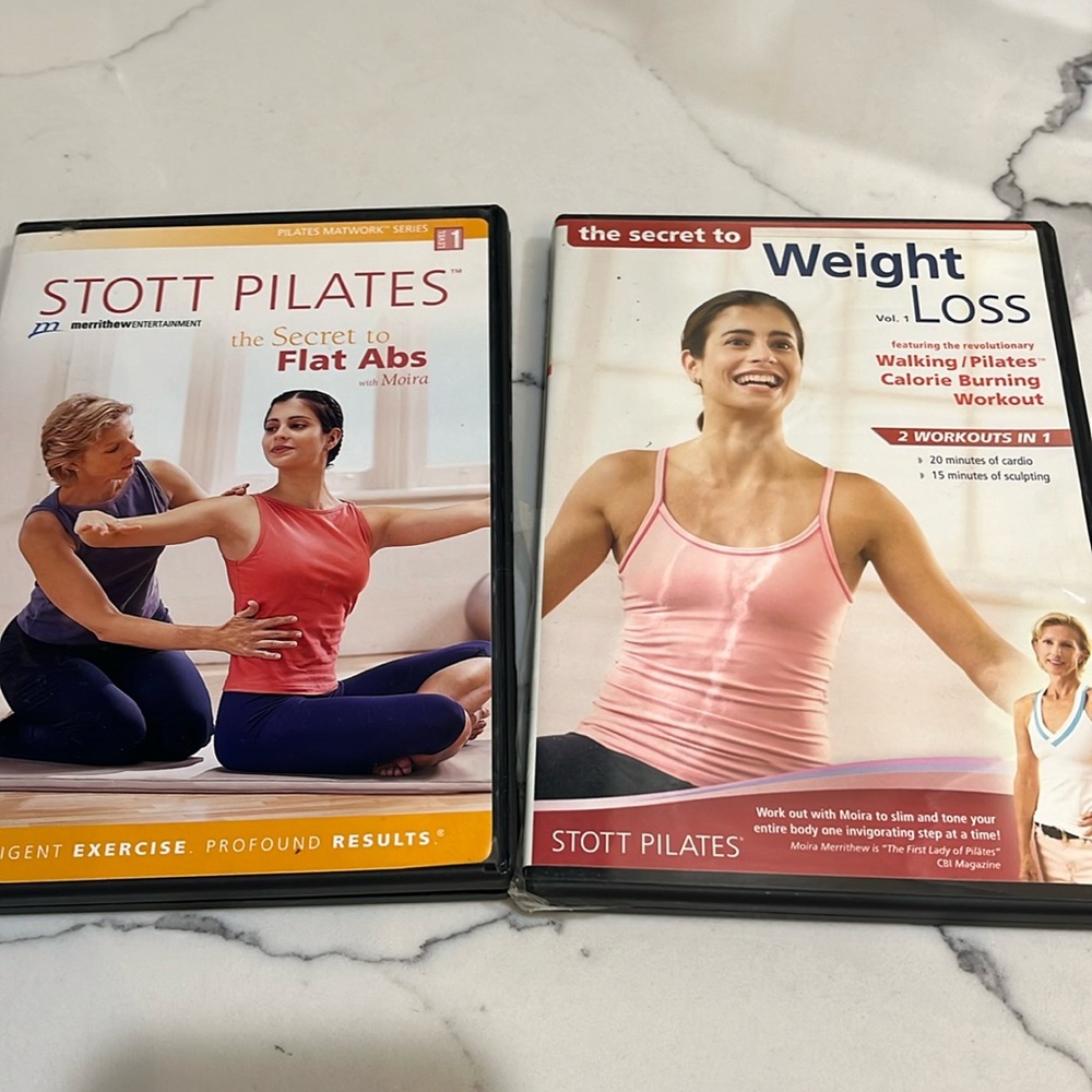 Stott Pilates DVDs; secret to flat abs, walking calorie burning